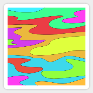 Rainbow clouds pattern Sticker